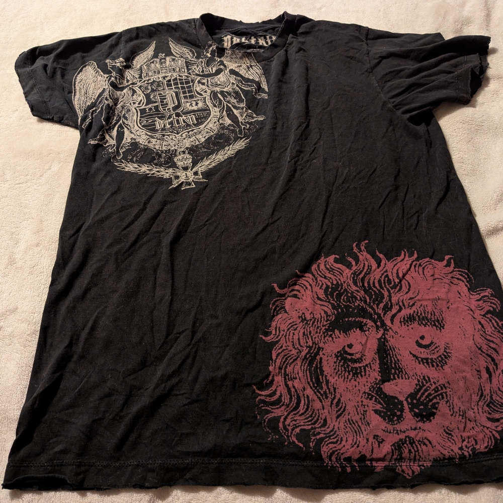 Red and Black Short Sleeve Tees with Graphic Designs